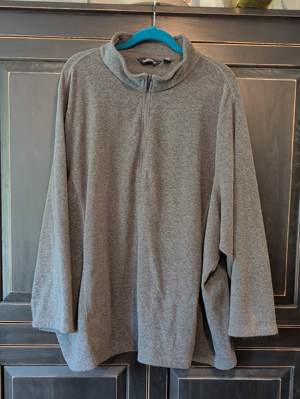 Women's Lands' End Gray Quarter-Zip Sweater